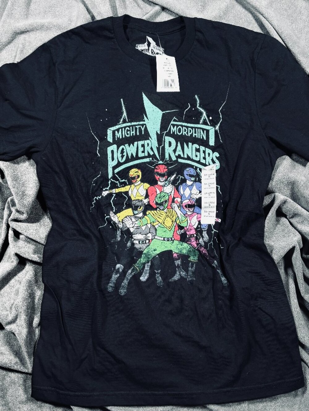 NEW Men's Mighty Morphin Power Rangers Light The Way Graphic Tee Size Small